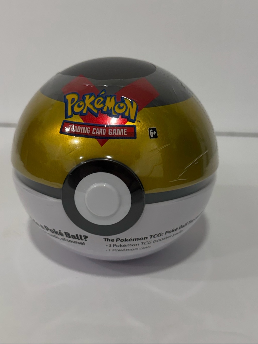 Pokémon TCG: Gold Ball Pokeball Tin (J21, 2021)- Factory Sealed